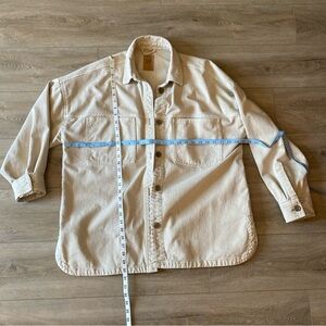 Gap Large Tall khaki button up shacket